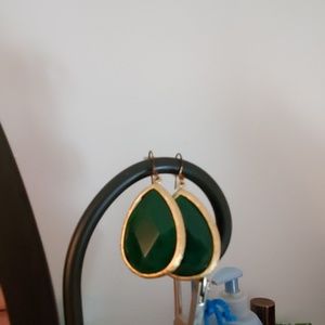 green quartz earrings